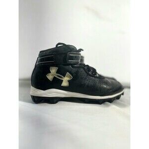 Under Armour Hammer Mid RM Black Football Cleats Shoes Size 7.5
